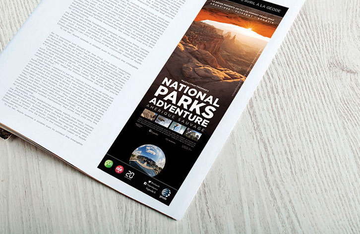 Encart presse film National Parks adventure à la Géode