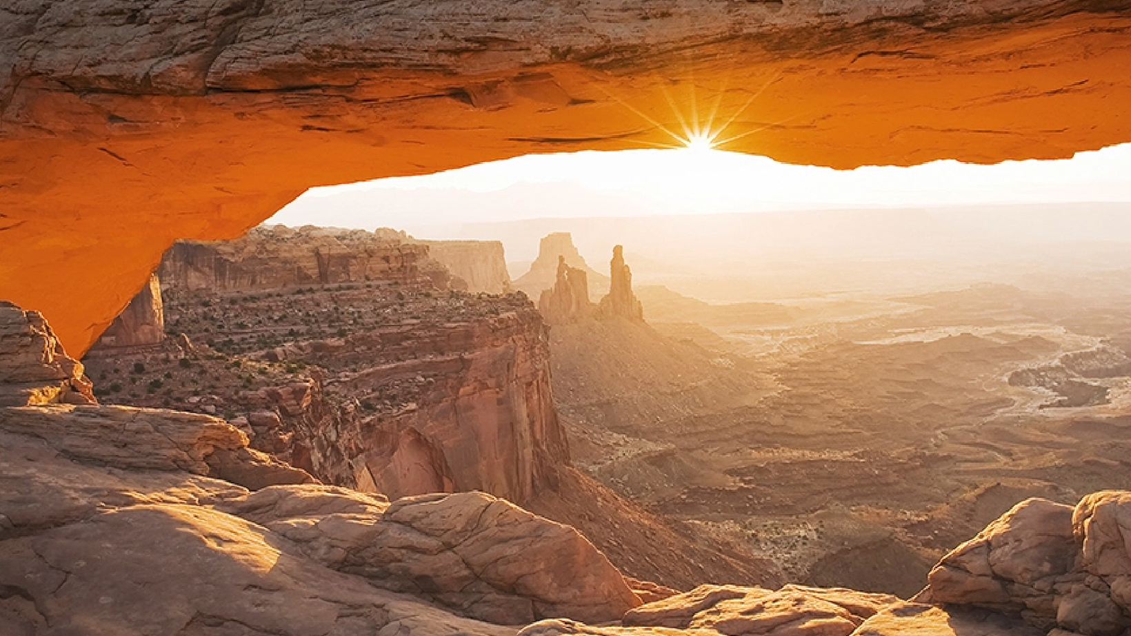 Vue d’un parc national rocheux