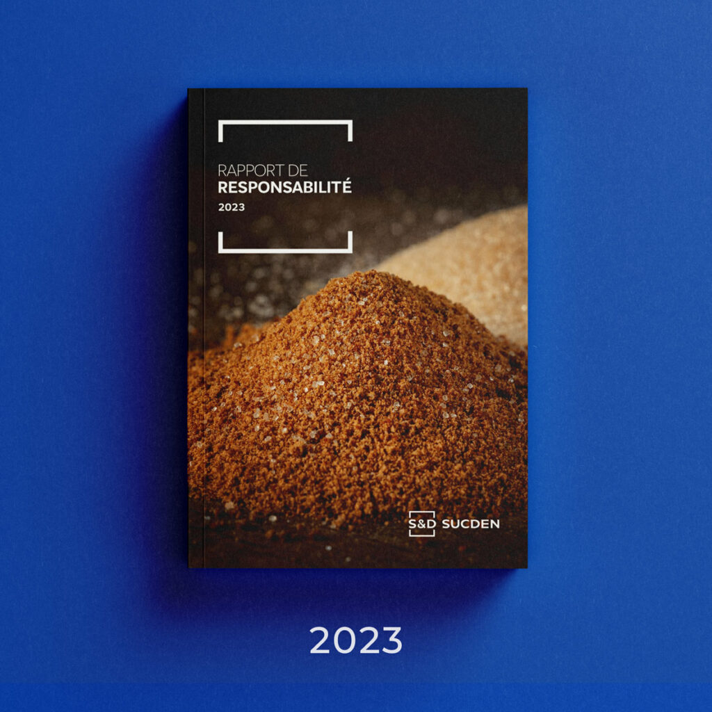 Rapport de Responsabilité Sucden – design et mise en page papier par Jardy&Jardy
